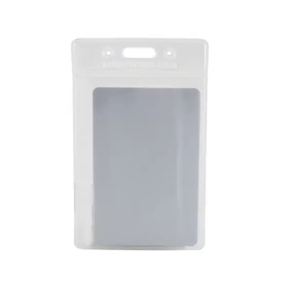 SICURIX Standard Vinyl Badge Holder, Vertical, Pack of 50 image {2}