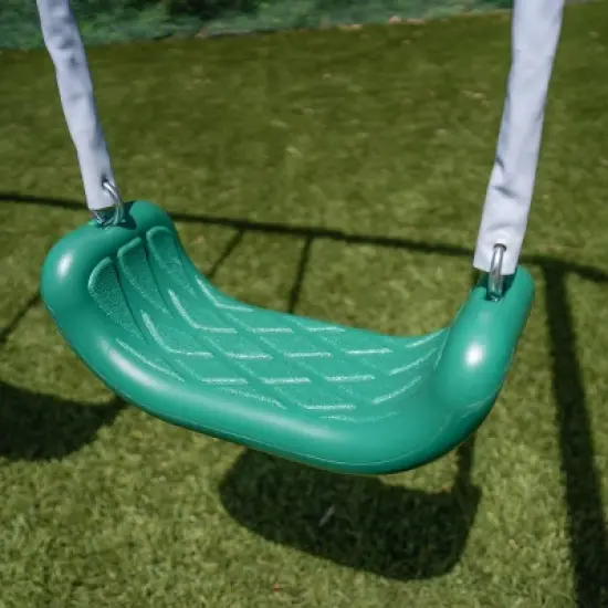 The Swing Company Northridge Metal Swing Set with Saucer Swing and 5' Slide image {5}