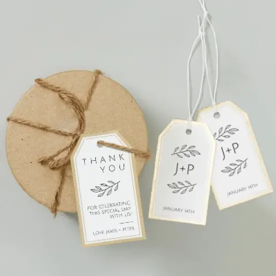 Avery Tags with Metallic Gold Borders and Strings, 2" x 3.5", 40 Total, Laser/Inkjet Printable Tags (3326) image {1}