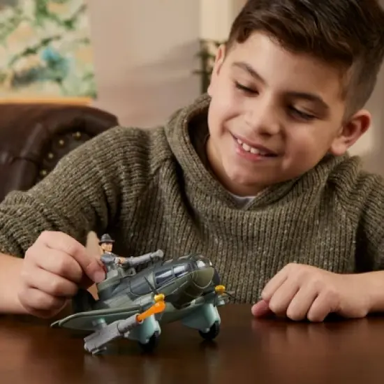 Hasbro Indiana Jones Worlds of Adventure Doctor J&uuml;rgen Voller Action Figure with Plane image {10}