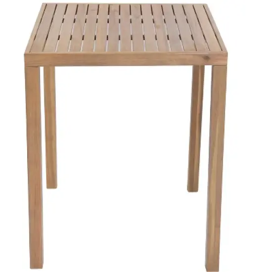 Christopher Knight Home Goleta Outdoor 39.5" Tall Acacia Wood Bar Height Table with Slatted Top image {6}