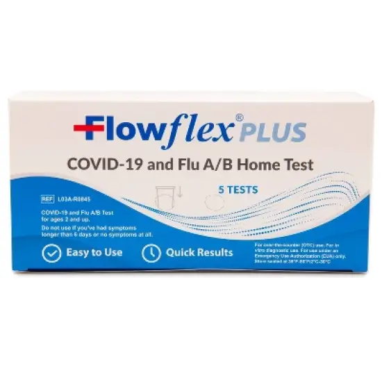 FlowFlex Plus COVID-19 & Flu A/B Home Test Kit - Combo Antigen Test - 5ct image {4}