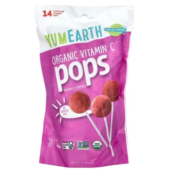 YumEarth Organic Vitamin C Pops Assorted 14 Pops, 3.1 oz image {2}