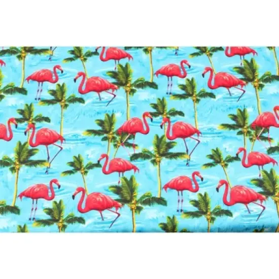 HAPPY BAY Men's Cover Up Hawaiian Summer Long Swim Trunk Swimwear For Men Vacation Beach Holidays Beachwear Pareo One Size Blue, flamingo image {4}