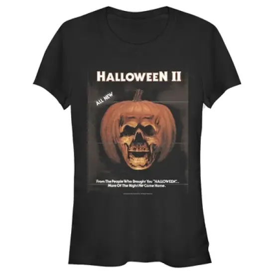 Junior's Halloween II Skeleton Movie Vintage Poster T-Shirt image {2}
