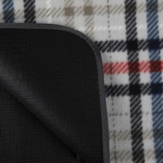 Oniva Blanket Tote Outdoor Carnaby Street Collection Picnic Blanket XL - Gray with Blue & Red Accents image {5}