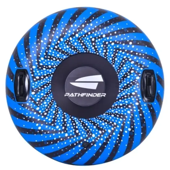 Pool Central 37" Blue and Black Inflatable Ride-On Pool Float or Snow Tube image {1}