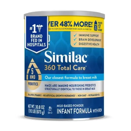 Similac 360 Total Care Non-GMO Infant Formula Powder - 30.8oz image {3}