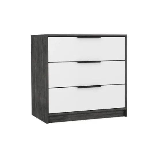 NicBex 3 Drawers Dresser for Bedroom,Modern Style Wooden Drawers with Black Handle,Dressers for Kids Room,Living Room,Entry and Hallway image {6}