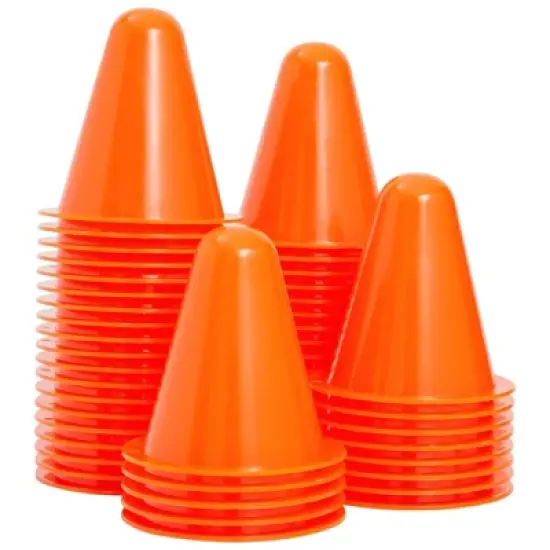 Juvale 50 Pack Mini Cones for Classroom, Small Sports Markers for Soccer, Playground - 3 inches image {9}