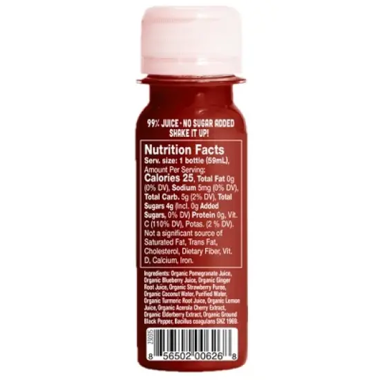 Vive Organic Immunity Boost Elderberry, Ginger & Turmeric Wellness Shot - 2 fl oz image {7}