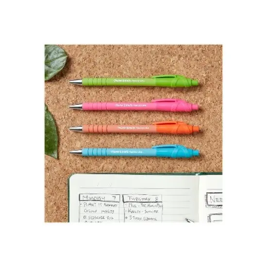 Paper Mate FlexGrip Ultra Retractable Ballpoint Pen Medium Point 1.0mm Black Ink Dozen (2204001) image {2}