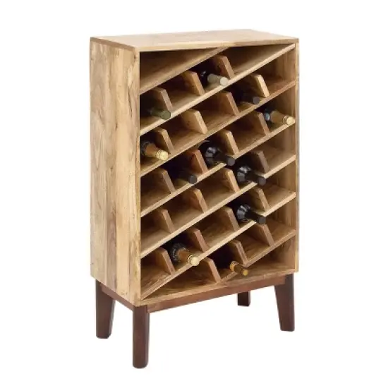 Modern Wood Wine Rack Brown - Olivia & May image {14}