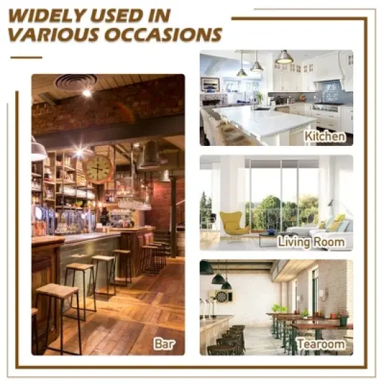 Costway Set of 2/4 BarStool 30.5'' Swivel Pub Height Dining Chair with Rubber Wood Legs image {5}