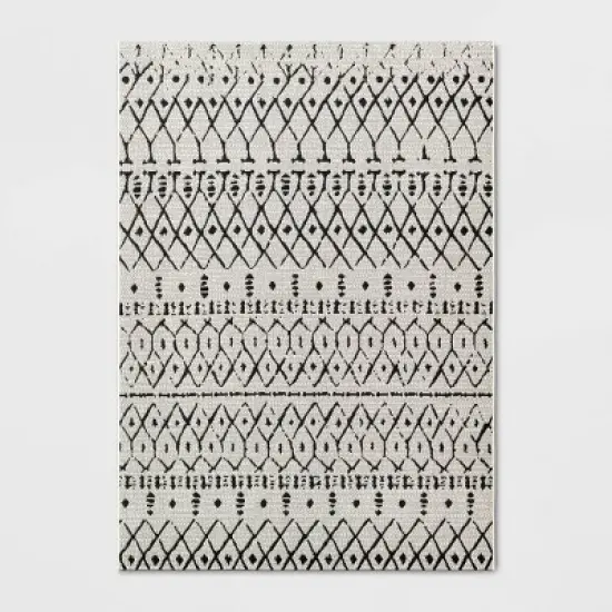 Grace Geometric Indoor/Outdoor Rug Black/White - Project 62&trade; image {5}