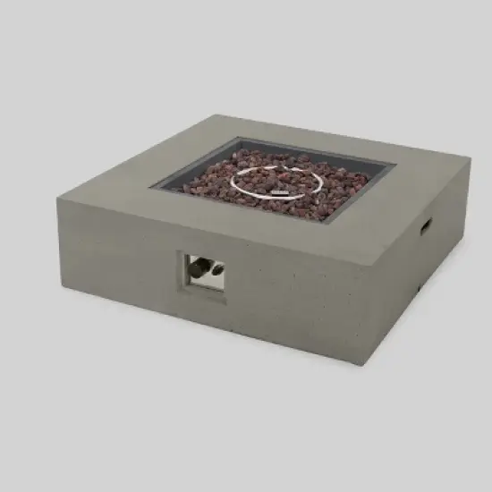 Brava 7pc Acacia Sectional Sofa Set with Fire Pit - Christopher Knight Home image {2}