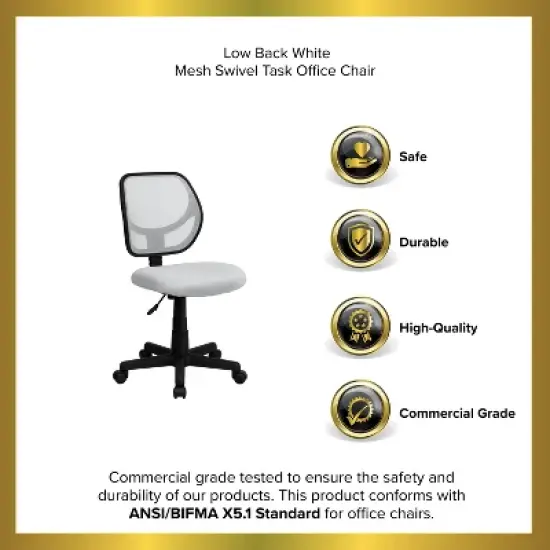 Emma and Oliver Mid-Back Mesh Swivel Task Office Chair with Curved Square Back image {10}