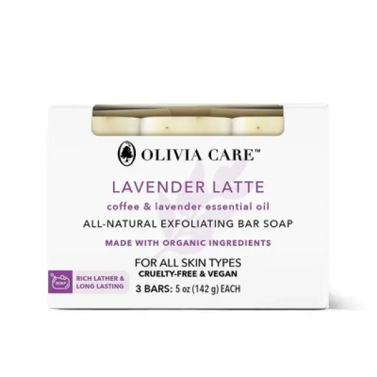 Olivia Care All-Natural Exfoliating Bar Soaps - 15oz/3ct image {3}