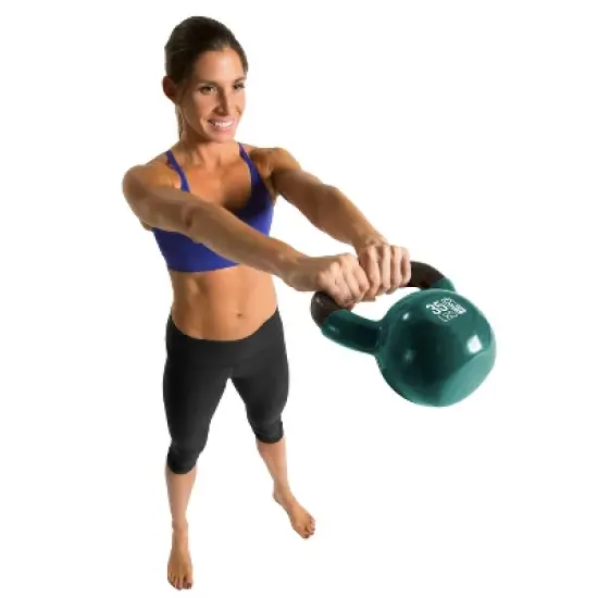GoFit Kettlebell with Core DVD - Green (35 lbs.) image {1}