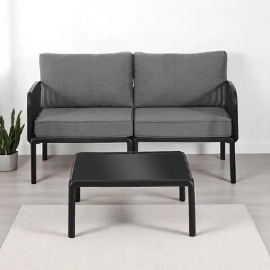 6-Piece Modular Outdoor Sofa Set with Cushions, Coffee Table & Removable Covers, Outdoor L-Shaped Sectional Sofa Set for Patio image {10}