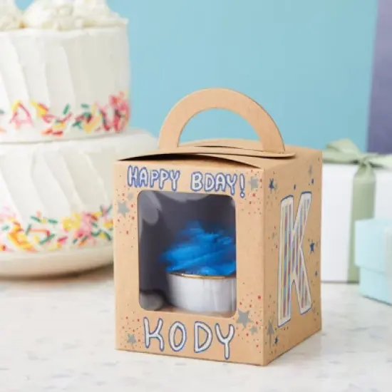 Juvale Single Cupcake Boxes with Inserts, Individual Disposable Kraft Paper Containers for Pastry, Dessert (3.7 x 4.2 x 3.7 In, 50 Pack) image {1}