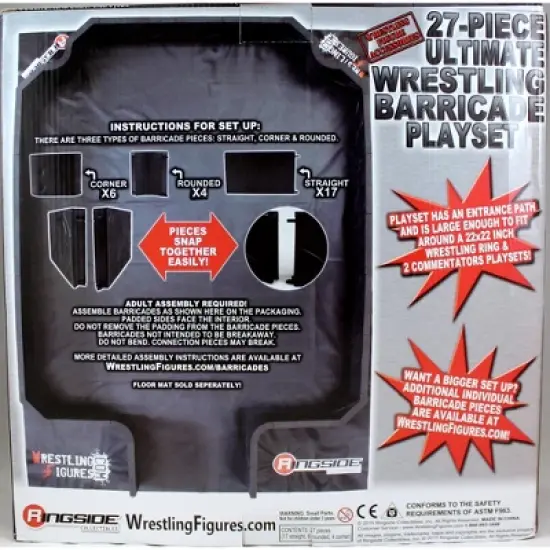 27-Piece Ultimate Wrestling Barricade Playset image {1}