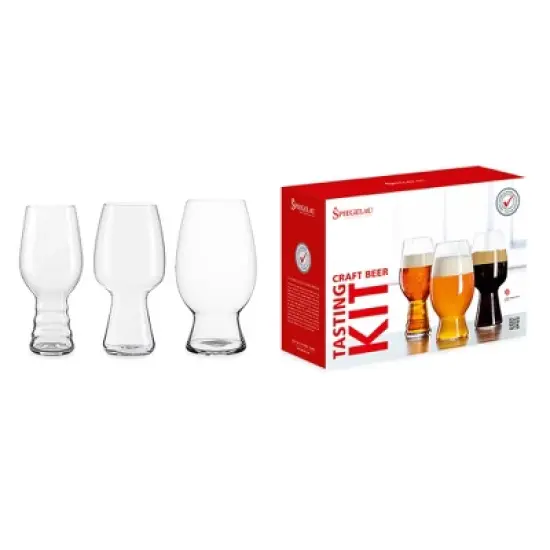 Spiegelau Craft Beer Tasting Kit Glasses, Set of 3, Lead-Free Crystal, Modern Beer Glasses, Dishwasher Safe image {4}