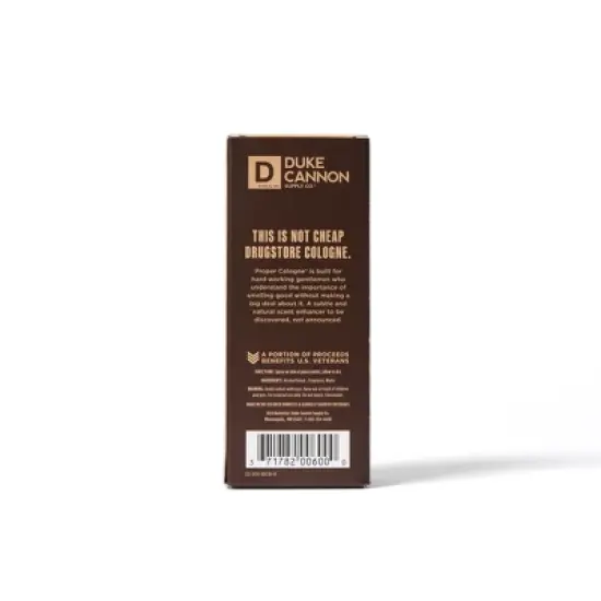 Duke Cannon Supply Co. Proper Cologne for Men - Palomino Scent of Mahogany and Vanilla - 1.7 fl oz image {1}