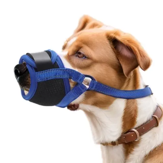 Unique Bargains Breathable Dog Muzzle Blue 1 Pc image {6}