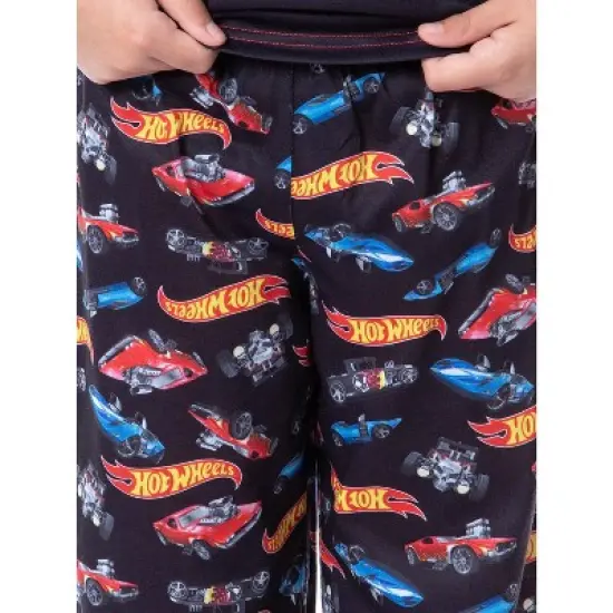 Hot Wheels Cars Boys' Challenge Accepted Raglan Sleep Pajama Set Black image {2}