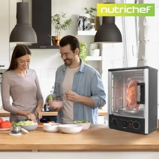 NutriChef 24+ Quart Vertical Rotisserie Oven - Multi-Function Countertop Cooker with Bake, Roast & Broil image {6}