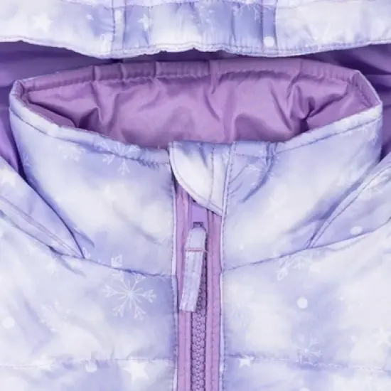 Disney Frozen Princess Anna Elsa Girls Zip Up Winter Coat Puffer Jacket Toddler image {8}
