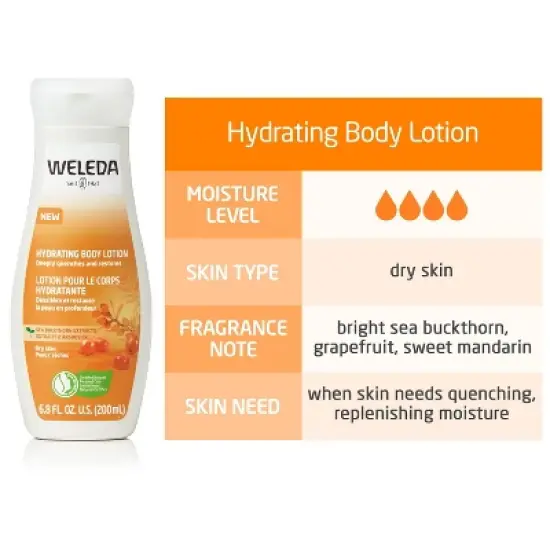 Weleda Hydrating Sea Buckthorn Body Lotion Sea-Buckthorns - 6.8 fl oz image {7}