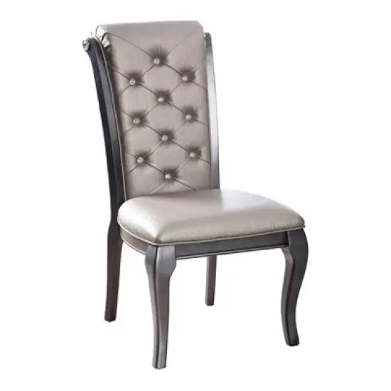 2pk Samantha Tufted Scrolled Back Side Dining Chair - HOMES: Inside + Out image {4}