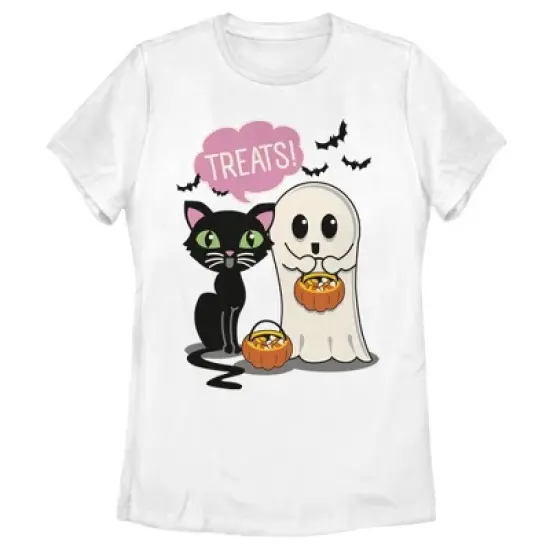 Women's Lost Gods Halloween Treat Friends T-Shirt image {4}
