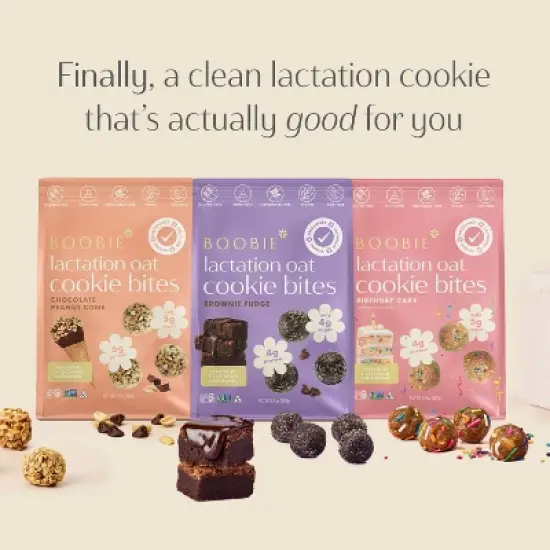 Boobie Lactation Oats Cookie Bites - Birthday Cake - 6.4oz image {7}