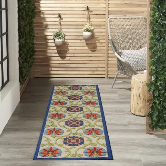 Nourison Aloha Contemporary Floral Outdoor Area Rug image {7}