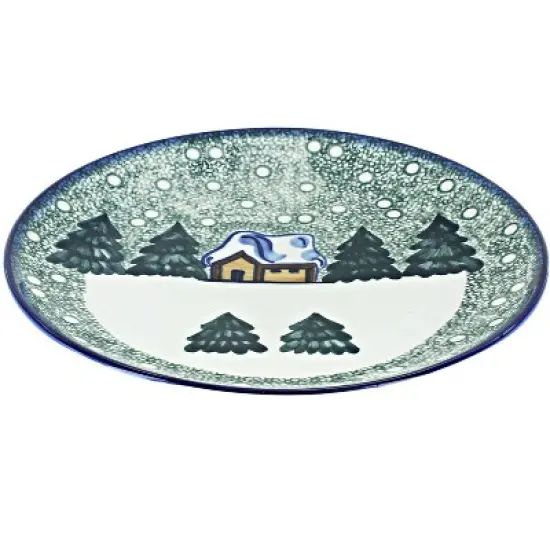 Blue Rose Polish Pottery WR Unikat Dinner Plate image {3}