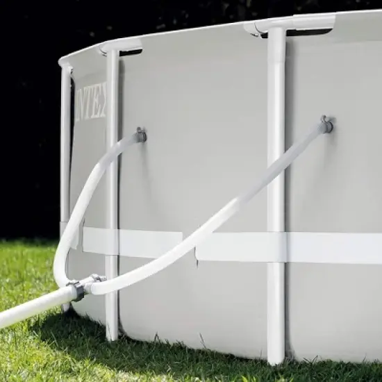 Intex 18ft X 48in Prism Frame Pool Set with Filter Pump, Ladder, Ground Cloth & Cover image {2}