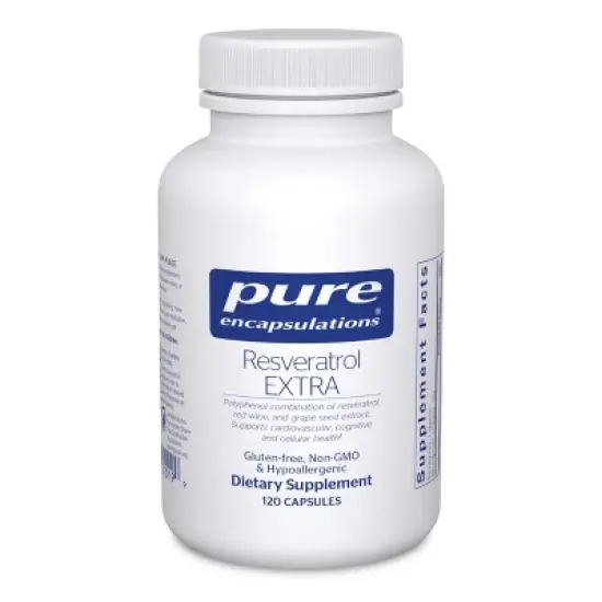 Pure Encapsulations Resveratrol EXTRA - 100 mg Trans-Resveratrol - Healthy Cellular & Cardiovascular Function* - Non-GMO & Gluten Free image {8}