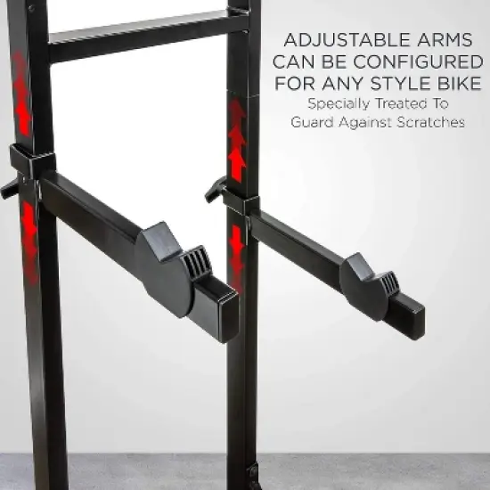 RaxGo Freestanding 2 Bike Rack, Bicycle Garage Storage Vertical Stand image {5}
