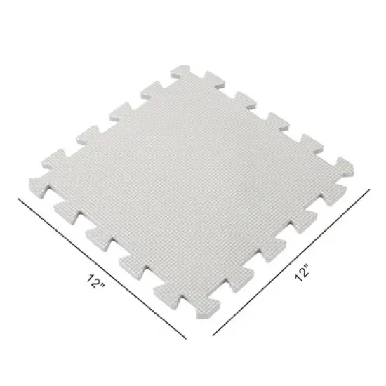Easy Playhouse: 12 Soft Foam Floor Tiles - Blue-Grey-White, Interlocking Mat image {3}
