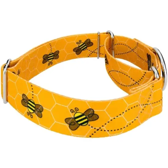 Country Brook Petz 1 1/2 Inch Busy Bee Martingale Dog Collar image {3}