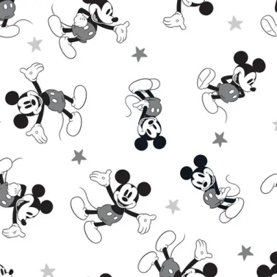 Lambs & Ivy Magical Mickey Mouse Cotton Fitted Crib Sheet - White, Disney image {4}