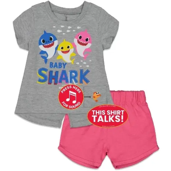 Pinkfong Baby Shark Girls Graphic T-Shirt & Shorts image {7}