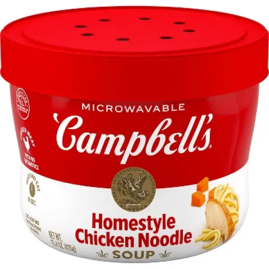 Campbell's&reg; Homestyle Chicken Noodle Soup   Microwavable Bowl - 15.4oz image {10}