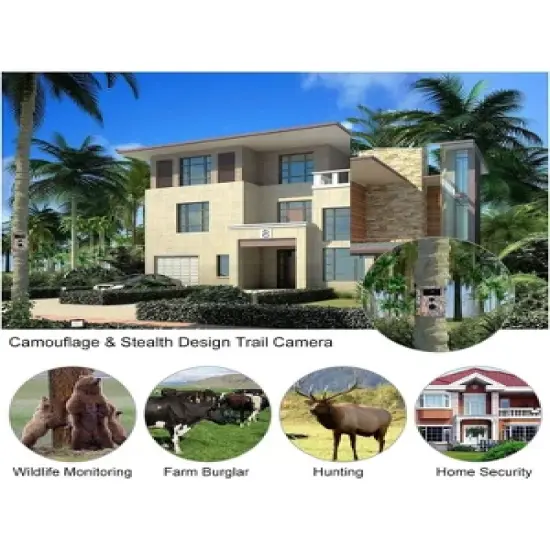 BlazeVideo 2-Pack 24MP 1296P H.264 Waterproof Photo and Video Game and Trail Cameras with MP4 Video, No Glow, Night Vision, Time Lapse, Time Stamp image {5}