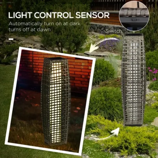 Gulches Decorative Garden Light Post, 30.75", Weatherproof Gray image {3}