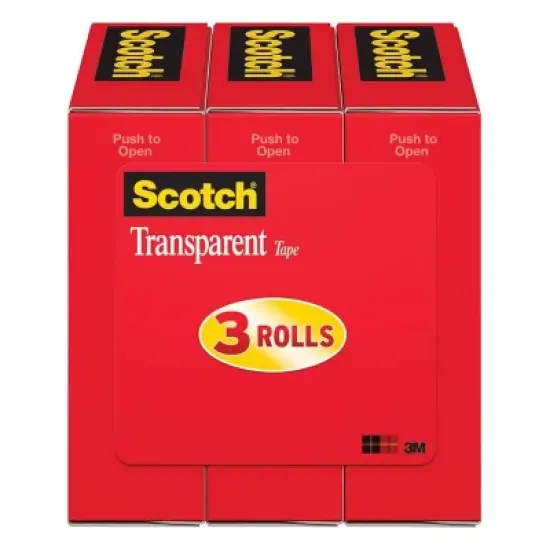 Scotch 3pk Transparent Tape 3/4" x 1000" image {11}