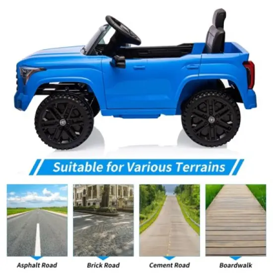 Acekool 12V Licensed Toyota Ride-On Truck with Remote, Music, LED Lights & Suspension image {4}